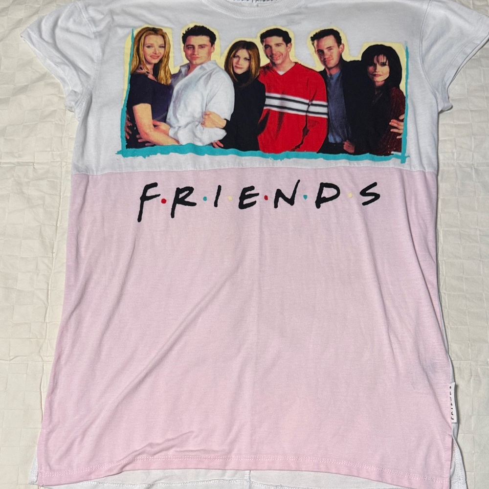 FRIENDS White and Pink Graphic Tee